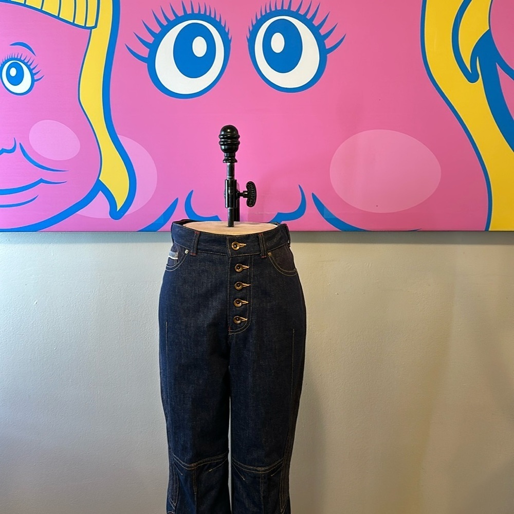 Shiro Sakai Japanese Denim Pants Jeans Flared Button fly